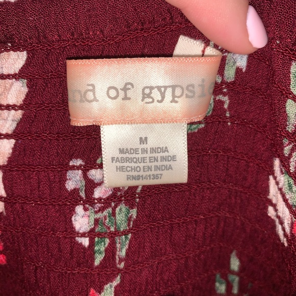 Maroon Floral Dress - Picture 3 of 3